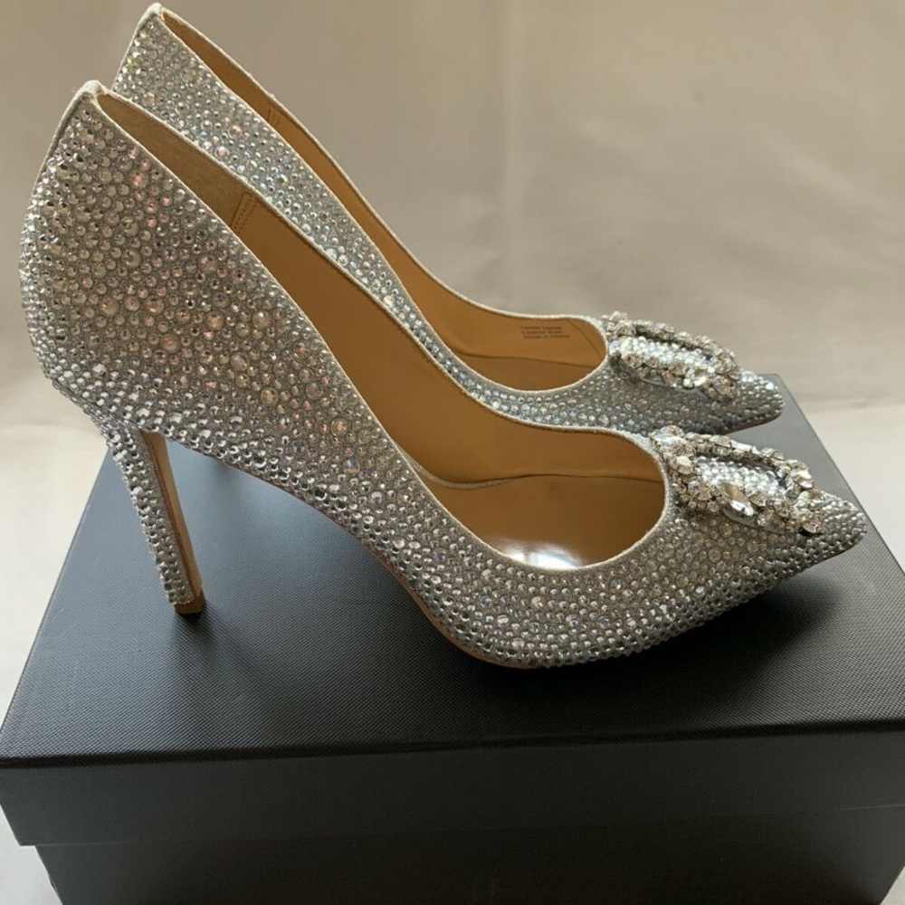 Badgley Mischka Cher ii silver crystal pump - Picture 2 of 6